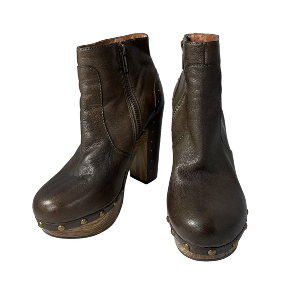 Lucky Brand Terrace Studded Platform Bootie, Brown, Size 6 - Picture 3 of 6